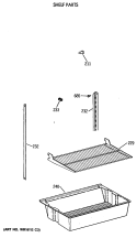 SHELF PARTS Diagram and Parts List for CTX18LAXBRWH  Hotpoint Refrigerator