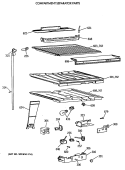 COMPARTMENT SEPARATOR PARTS Diagram and Parts List for CTX18LAXBRWH  Hotpoint Refrigerator
