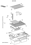 Part Location Diagram of WR38X2166 GE TRIM SHELF WIRE FULL