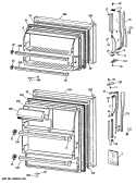 Section Diagram and Parts List for CTX16CAYBRWH  Hotpoint Refrigerator