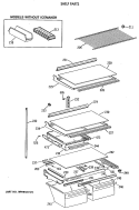 SHELF PARTS Diagram and Parts List for CTX24GAXBRAA  Hotpoint Refrigerator