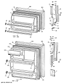 Section Diagram and Parts List for CTX16CIYBLWH  Hotpoint Refrigerator