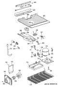 Section Diagram and Parts List for CTX16CIYBLWH  Hotpoint Refrigerator