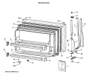 FREEZER DOOR Diagram and Parts List for CTG21GAXDRWW  Hotpoint Refrigerator