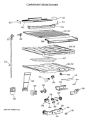 COMPARTMENT SEPARATOR PARTS Diagram and Parts List for CTG21GAXDRWW  Hotpoint Refrigerator
