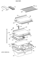 Part Location Diagram of WR38X2178 GE TRIM FRAME VP