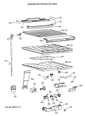 COMPARTMENT SEPARATOR PARTS Diagram and Parts List for CTG24GAXDRWW  Hotpoint Refrigerator