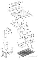 Section Diagram and Parts List for CTH16CYXLRAD  Hotpoint Refrigerator