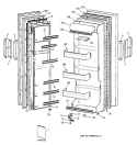 Section Diagram and Parts List for CSX20BAXAAD  Hotpoint Refrigerator