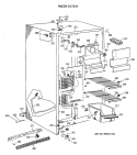 FREEZER SECTION Diagram and Parts List for CSX20BAXAAD  Hotpoint Refrigerator