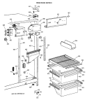 FRESH FOOD SECTION Diagram and Parts List for CSX20BAXAAD  Hotpoint Refrigerator