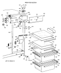 FRESH FOOD SECTION Diagram and Parts List for CSX20KAXAWH  Hotpoint Refrigerator