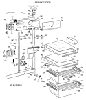 FRESH FOOD SECTION Diagram and Parts List for CSX24GRXAAA  Hotpoint Refrigerator