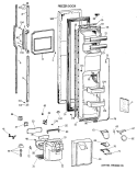 FREEZER DOOR Diagram and Parts List for CSX27DRXAAA  Hotpoint Refrigerator