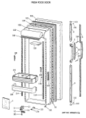 Part Location Diagram of WR12X1027 GE INSERT HANDLE CHANNEL White
