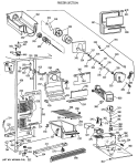 FREEZER SECTION Diagram and Parts List for CSK24GRXAAD  Hotpoint Refrigerator