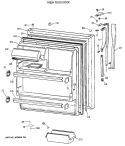 FRESH FOOD DOOR Diagram and Parts List for CTT18GAXBRAA  Hotpoint Refrigerator