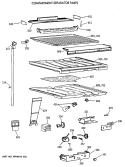 COMPARTMENT SEPARATOR PARTS Diagram and Parts List for CTT18GAXBRAA  Hotpoint Refrigerator