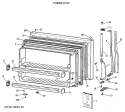 FREEZER DOOR Diagram and Parts List for CTX18BAXCRAD  Hotpoint Refrigerator
