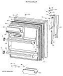 FRESH FOOD DOOR Diagram and Parts List for CTX18BAXCRAD  Hotpoint Refrigerator