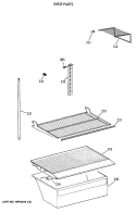 SHELF PARTS Diagram and Parts List for CTX18CIXCLAD  Hotpoint Refrigerator