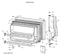 FREEZER DOOR Diagram and Parts List for CTX18KAXCRAD  Hotpoint Refrigerator