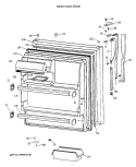 FRESH FOOD DOOR Diagram and Parts List for CTX18KAXCRAD  Hotpoint Refrigerator