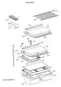 SHELF PARTS Diagram and Parts List for CTX18KAXCRAD  Hotpoint Refrigerator
