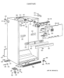 CABINET PARTS Diagram and Parts List for CTX21EASCRWH  Hotpoint Refrigerator