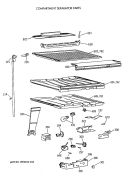 COMPARTMENT SEPARATOR PARTS Diagram and Parts List for CTX21EASCRWH  Hotpoint Refrigerator