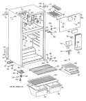 Section Diagram and Parts List for CTH16BYTJRWH  Hotpoint Refrigerator