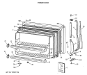 FREEZER DOOR Diagram and Parts List for CTX18GAXERAA  Hotpoint Refrigerator