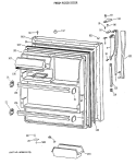 FRESH FOOD DOOR Diagram and Parts List for CTX18GAXERAA  Hotpoint Refrigerator