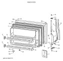 FREEZER DOOR Diagram and Parts List for CTX21GIXDRAA  Hotpoint Refrigerator