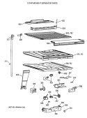 COMPARTMENT SEPARATOR PARTS Diagram and Parts List for CTX21GIXDRAA  Hotpoint Refrigerator