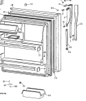 COMPARTMENT SEPARATOR PARTS Diagram and Parts List for CTH18EAXERWH  Hotpoint Refrigerator