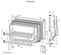FREEZER DOOR Diagram and Parts List for CTX18BAXARWH  Hotpoint Refrigerator