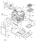 Section Diagram and Parts List for L2B350GEL0  General Electric Range