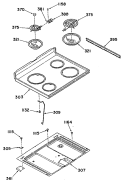 Section Diagram and Parts List for L3B345G0L0  General Electric Range