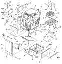 Section Diagram and Parts List for L3B345G0L0  General Electric Range