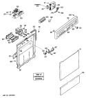 Section Diagram and Parts List for PDB462K-02  General Electric Dishwasher