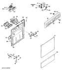 Section Diagram and Parts List for PSD460K-02  General Electric Dishwasher