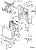Section Diagram and Parts List for PSD2260K02  General Electric Dishwasher