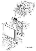 Section Diagram and Parts List for PSD1065M25  General Electric Dishwasher