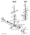 Section Diagram and Parts List for PSD1065M25  General Electric Dishwasher