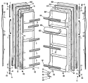 Section Diagram and Parts List for MSX20GLB  General Electric Refrigerator