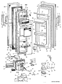 Part Location Diagram of WR17X2500 GE SHIELD & INSERT Assembly