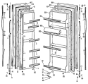 Section Diagram and Parts List for MSX20ELD  General Electric Refrigerator