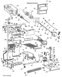FREEZER SECTION Diagram and Parts List for MSX24XLG  General Electric Refrigerator