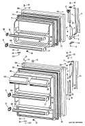 Section Diagram and Parts List for MTX21GLGRAD  General Electric Refrigerator